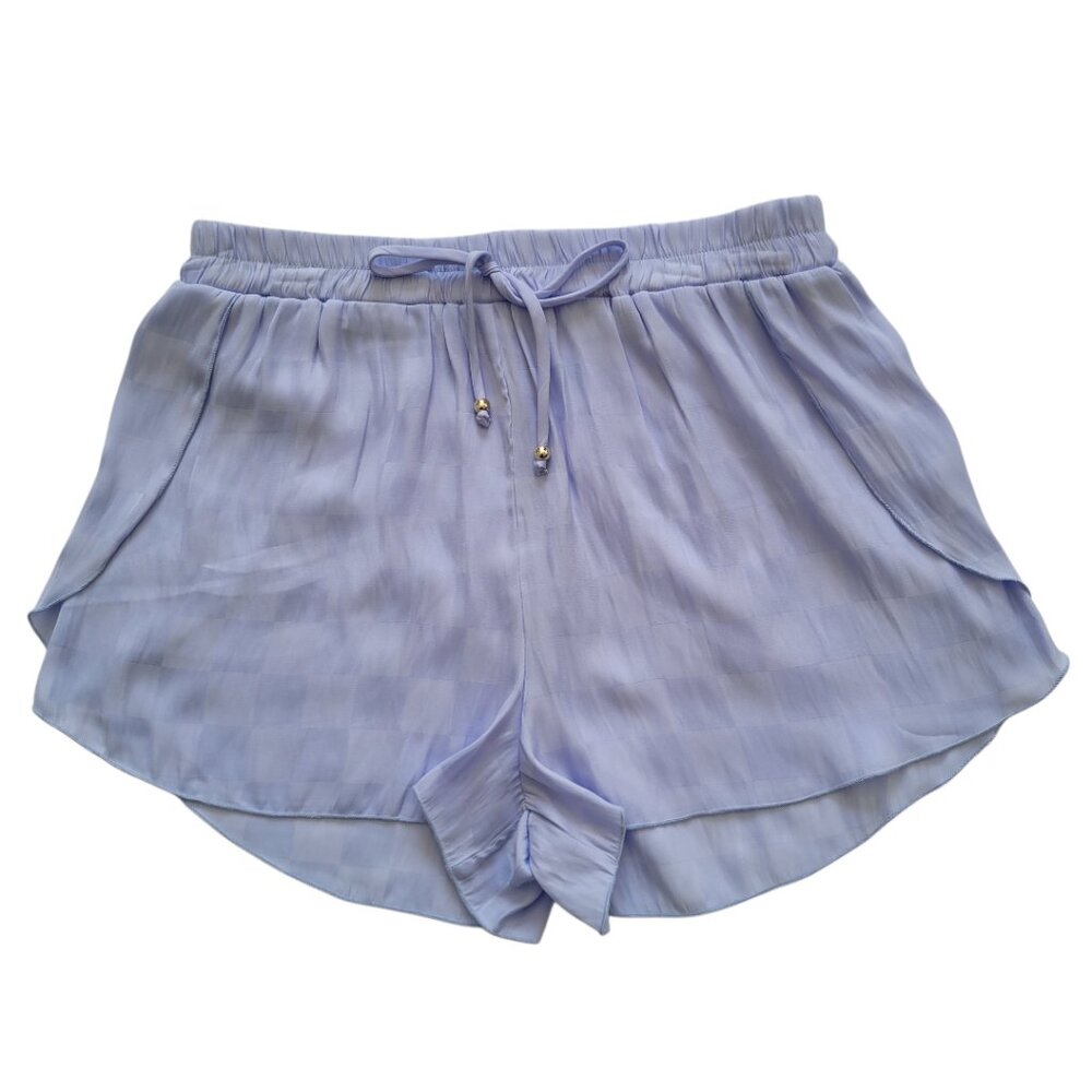 NWT DECREE LAVENDER CHECKED SHORTS SIZE MED